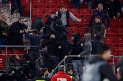 West Ham players protect loved ones amid AZ fan outburst after Europa Conference League triumph 